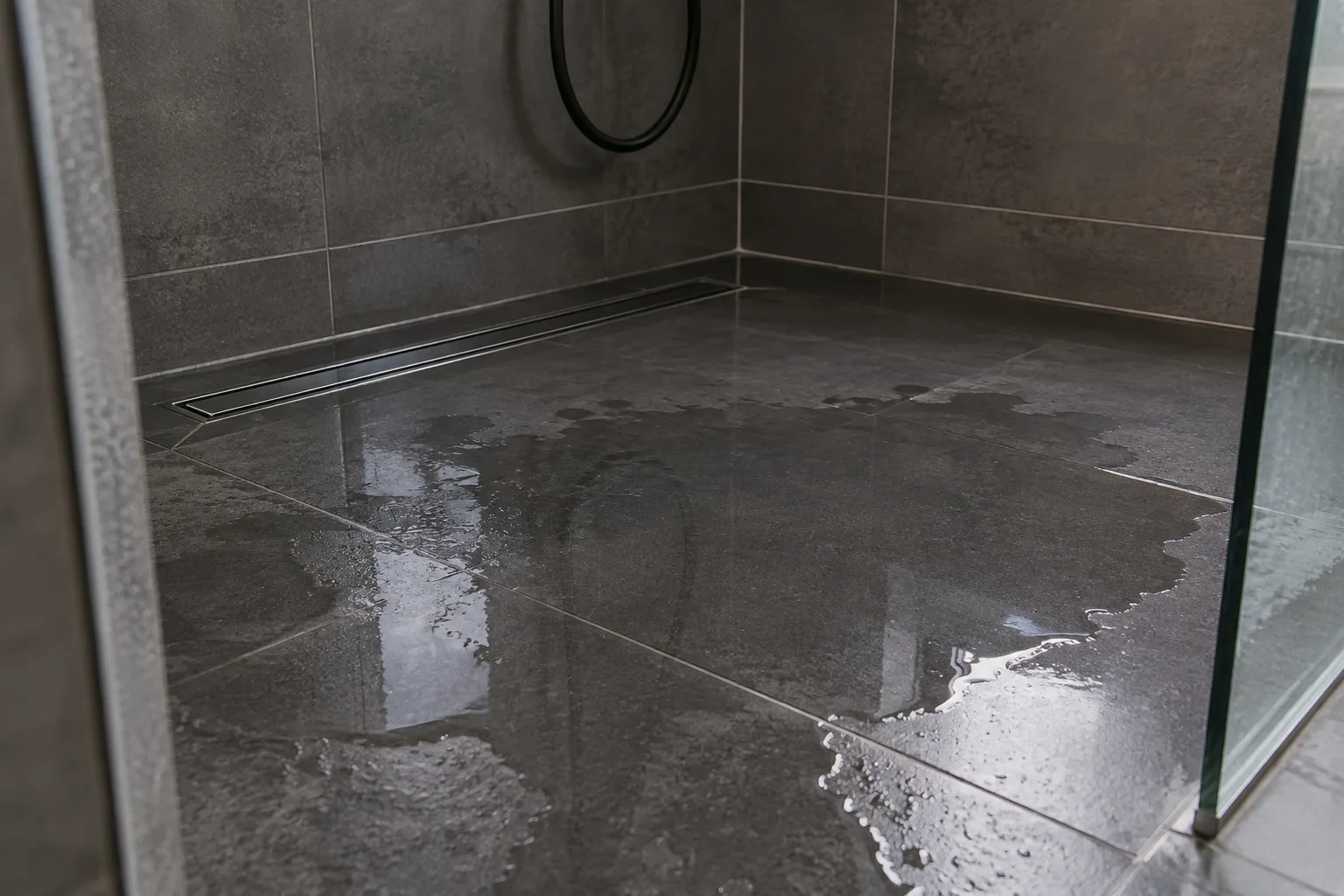 Expert in Water dat in de douche blijft staan