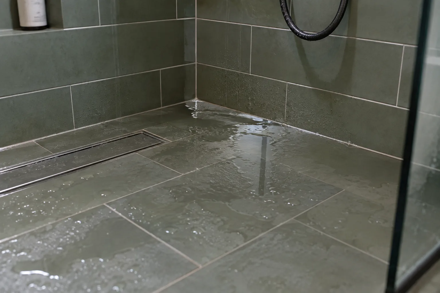 Water dat in de douche blijft staan kosten