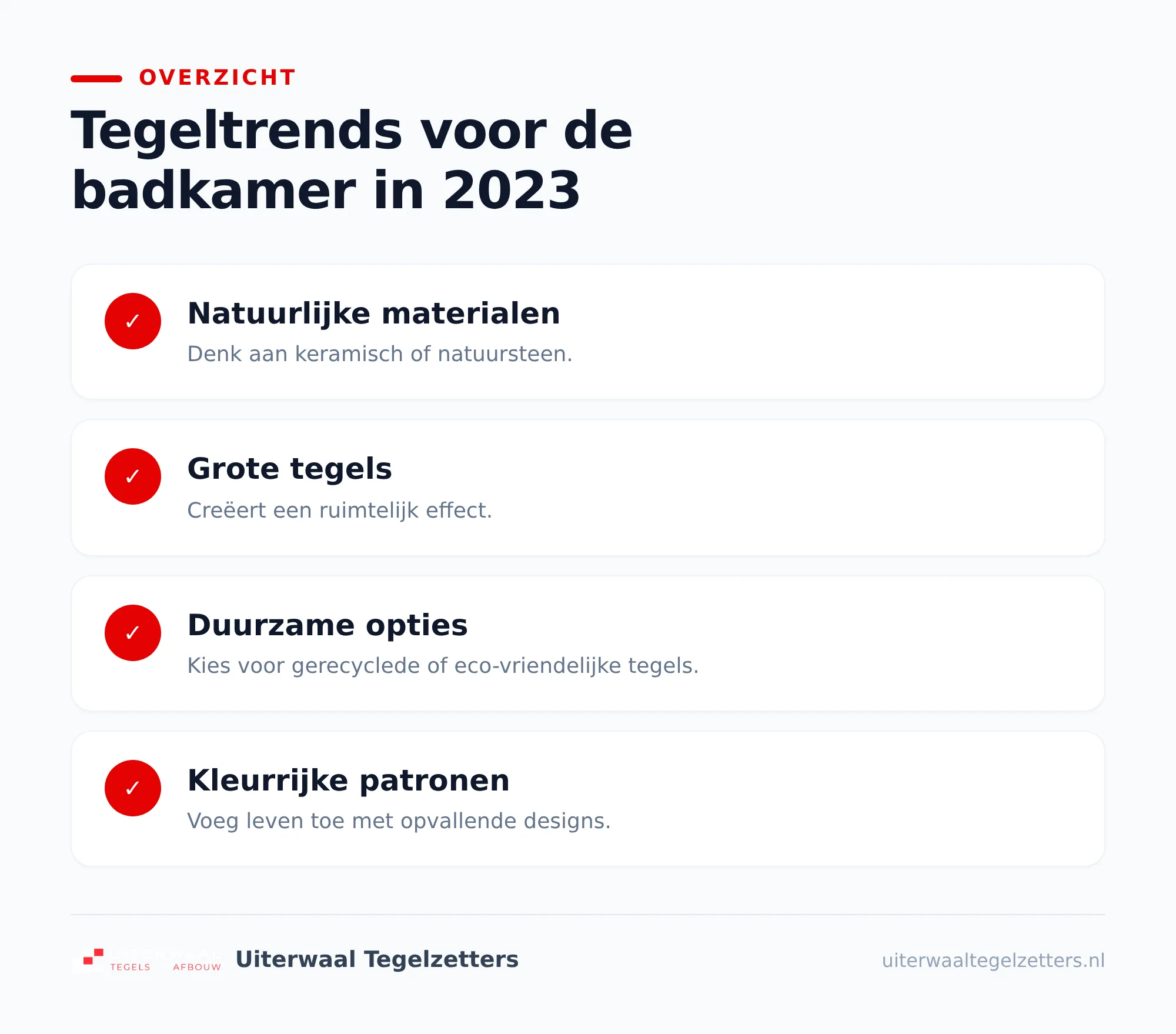 Maak jouw badkamer vóór de start uitvoerbaar