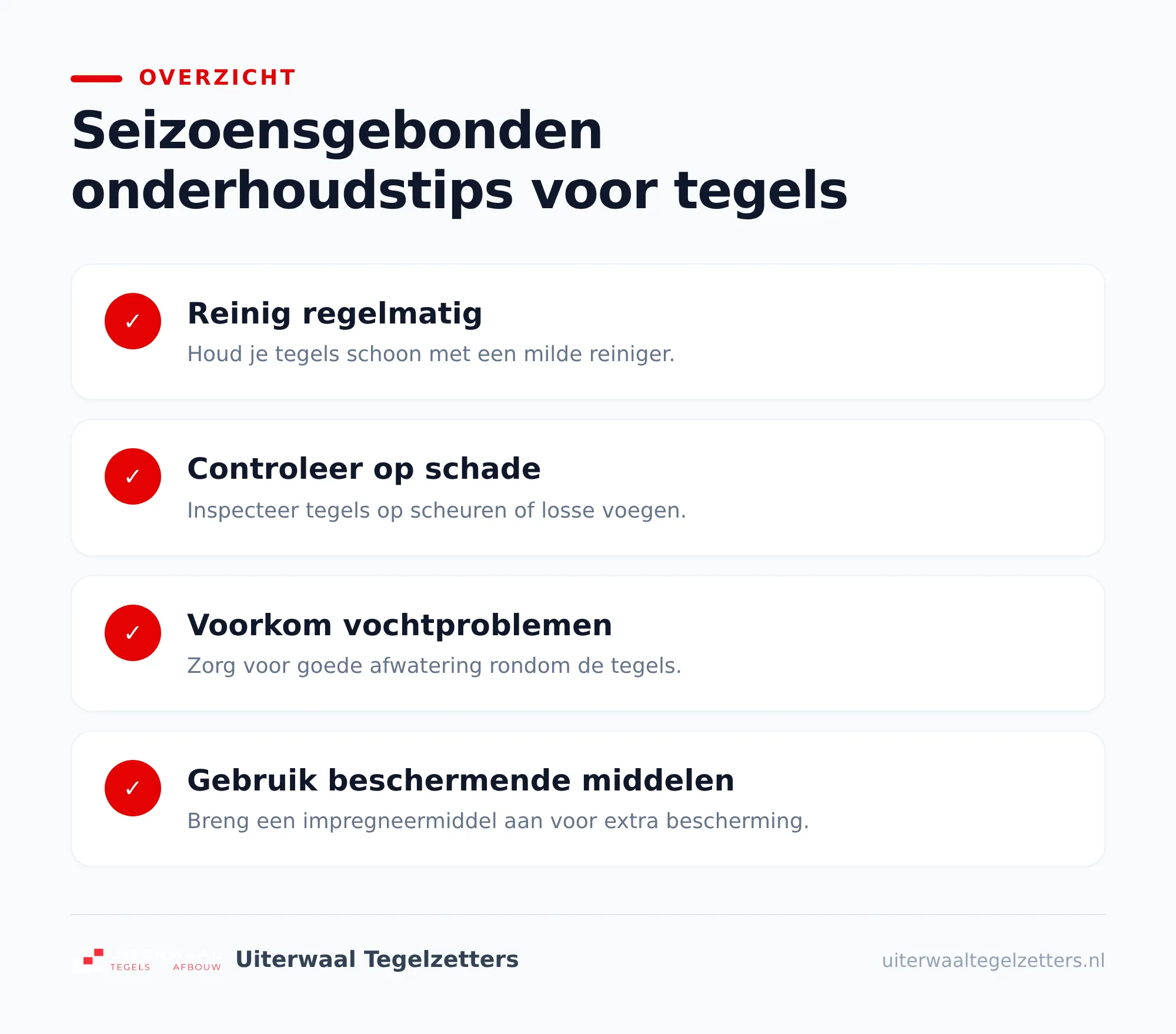 Voorjaar: grondig onderhoud van tegels zonder haast